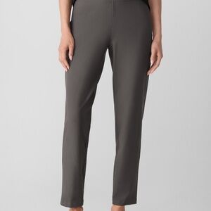 Eileen Fisher Slim Ankle Stretch Crepe Pants – Charcoal Gray – Petite Small (PS)
